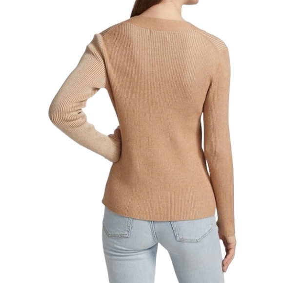 NAADAM Twisted Rib-Knit Sweater, Size Medium, Tan, NWT - Picture 6 of 16